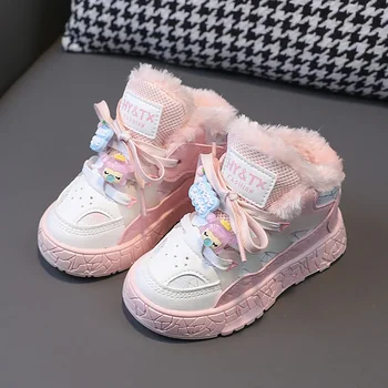 Iarna Bumbac Pantofi Pentru Copii Coreeană Stil De Desene Animate Drăguț Pentru Băieți Și Fete De Iarna Cizme De Zapada Gros De Pluș Cald Iarna Pantofi Sport