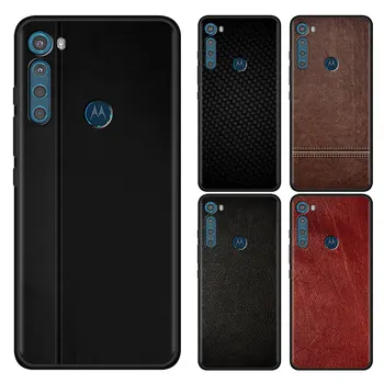 Textura de piele Telefon Mobil Caz pentru Moto G30 O Fuziune G9 Juca G8 Putere G60 păstrăm e6 C 20 G50 Acoperi Smartphone Coque