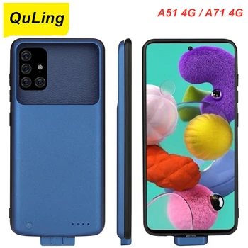 QuLing 5000Mah Pentru Samsung Galaxy A71 4G Bateria Caz A51 4G Încărcător de Baterie Banca Puterea de Caz Pentru Samsung Galaxy A51 Baterie Caz