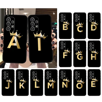 Scrisoare coroana de Aur Caz de Telefon Pentru Samsung Galaxy A52S A04S A21S A23 A33 A13 A14 A32 A52 A53 A54 A51 A71 M51