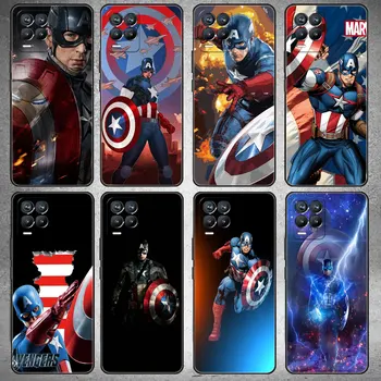 Captain America Caz de Telefon Pentru Oppo Realme 8 C21Y GT Neo 2 Pro 3 8i 7 9 Master C11 6 C12 C35 C21 C3 TPU Funda Negru husă Moale