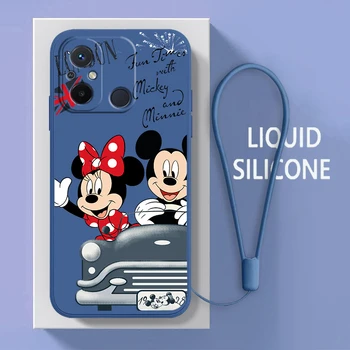 Anime Mickey Mouse Pentru Xiaomi Redmi 12C 11 Prim-A1 10 10X 9 9A 9T 9AT 8 8A 7 6 Pro 4G 5G Lichid Coarda Caz de Telefon Coque Capa